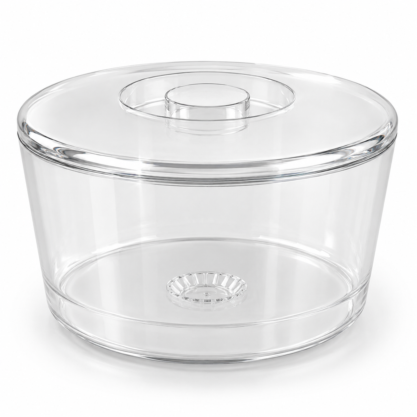 Clear 10 Litre Ice Bucket with Lid & Removable Draining Liner – Large Plastic Ice Bucket – UK Made