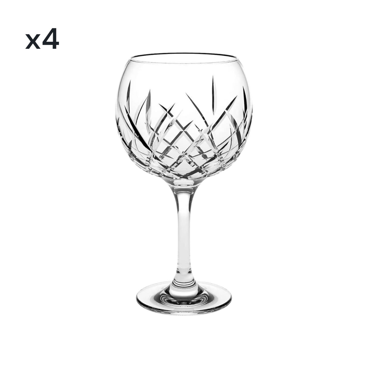Rococo Stemmed Gin Glass, 539ml (4 pack) - Premium Kitchen from Borgonovo - Just £15.49! Shop now at Chabrias Ltd