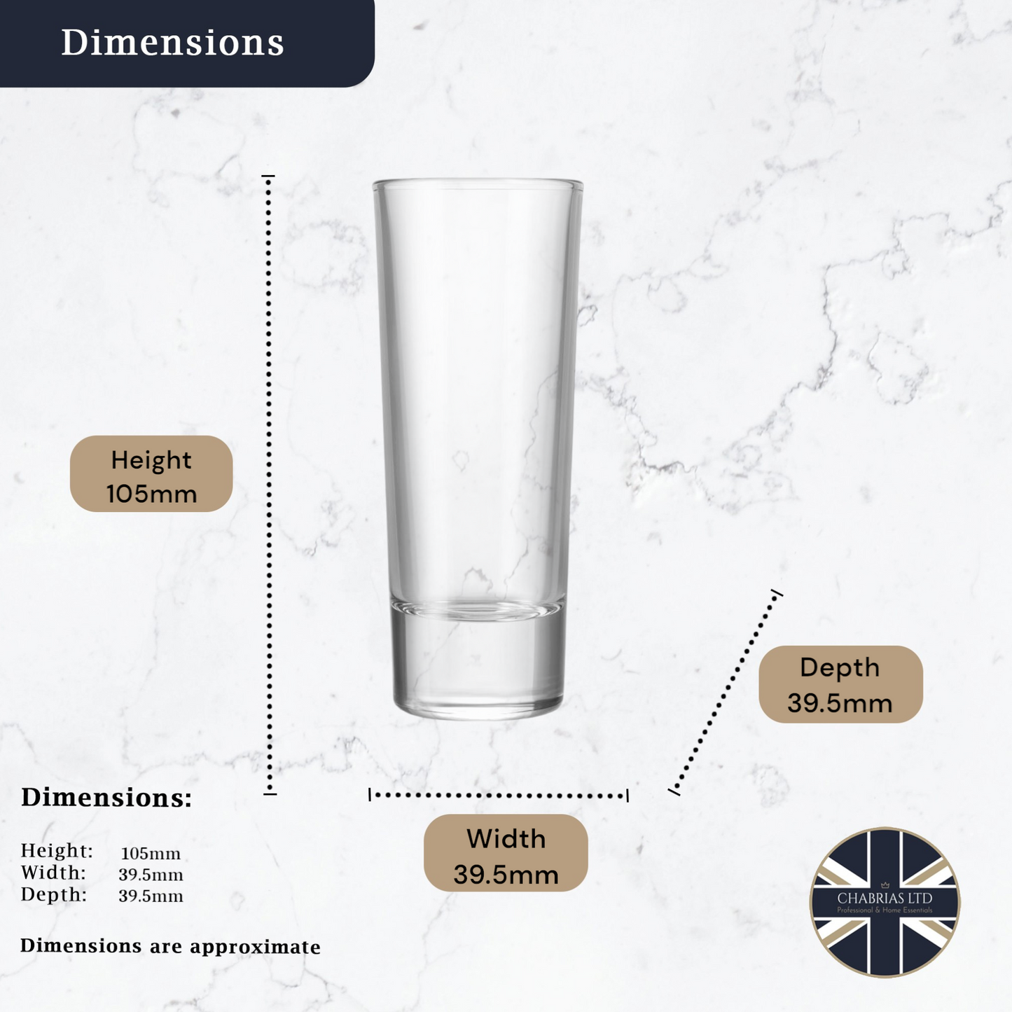 Indro Vodka Shot Glass, 60ml (6 pack) - Premium Home from Chabrias Ltd - Just £9.49! Shop now at Chabrias Ltd