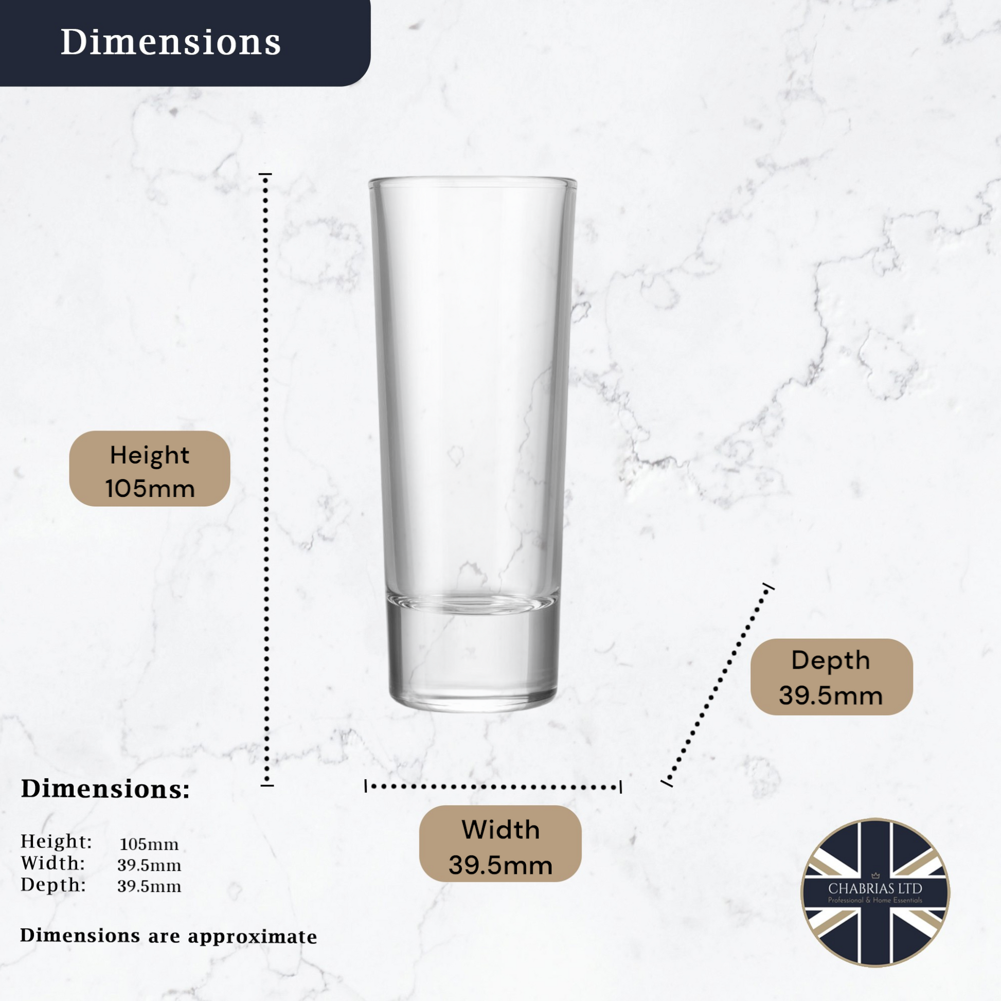 Indro Vodka Shot Glass, 60ml (6 pack) - Premium Home from Chabrias Ltd - Just £9.49! Shop now at Chabrias Ltd