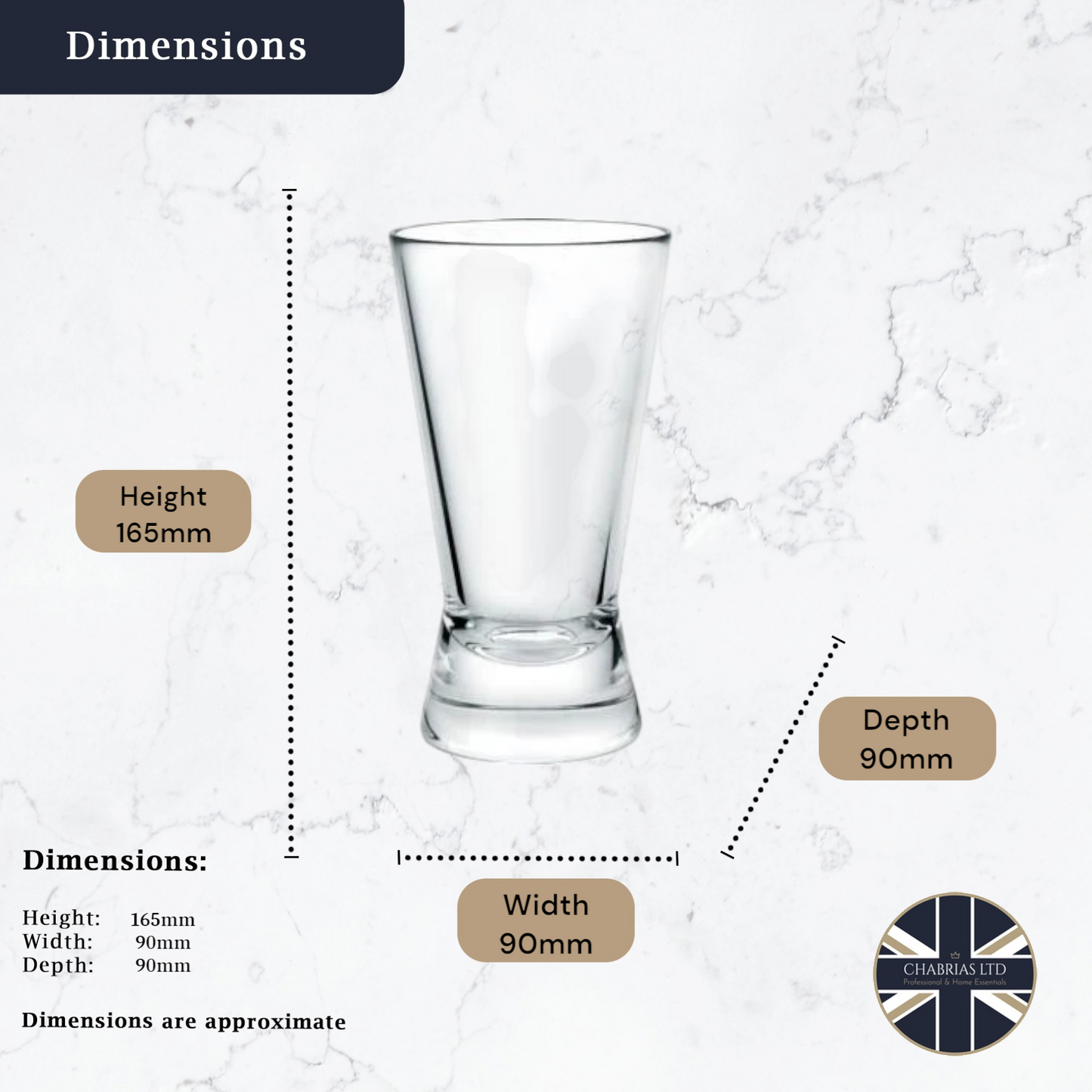 Biconic High Ball Glass, 410ml (6 pack) - Premium Lawn & Patio from Chabrias Ltd - Just £14.49! Shop now at Chabrias Ltd
