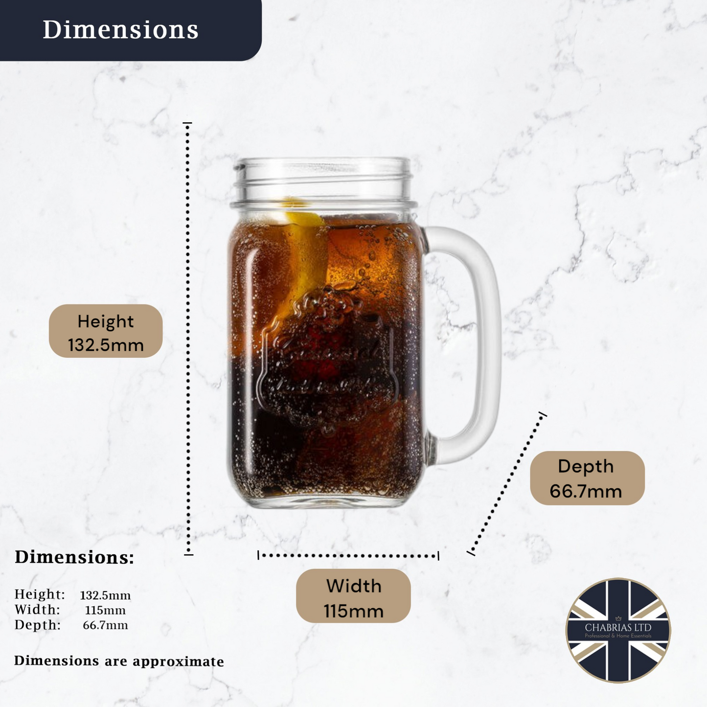 The Original Mason Drinking Jar (4 piece) - Premium Home from Chabrias Ltd - Just £15.99! Shop now at Chabrias Ltd