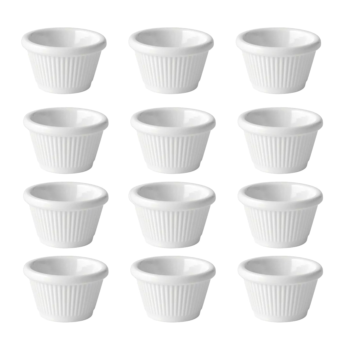 White Fluted Ramekins 1oz, 1.5oz, 2oz - Made in UK - Premium Ramekin from Chabrias Ltd - Just £11.99! Shop now at Chabrias Ltd