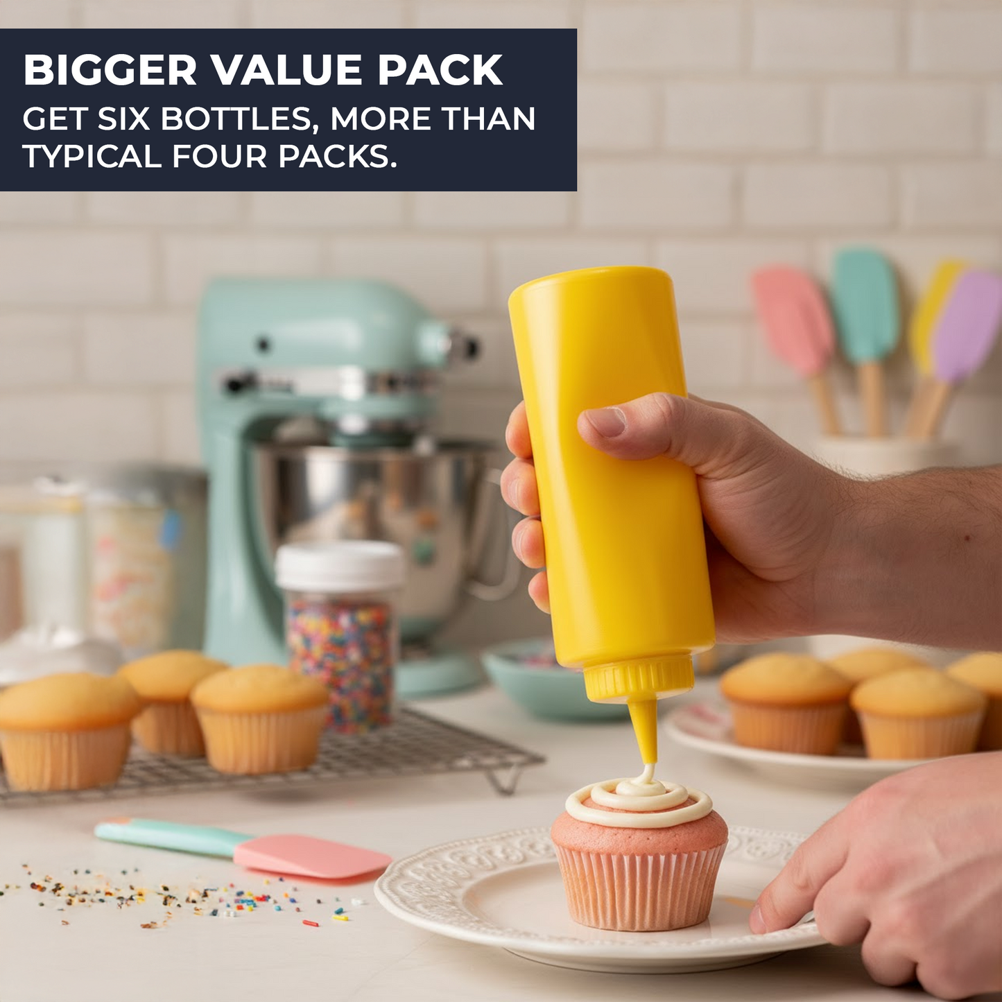 250ml yellow squeeze bottle for dressings, oils and icing