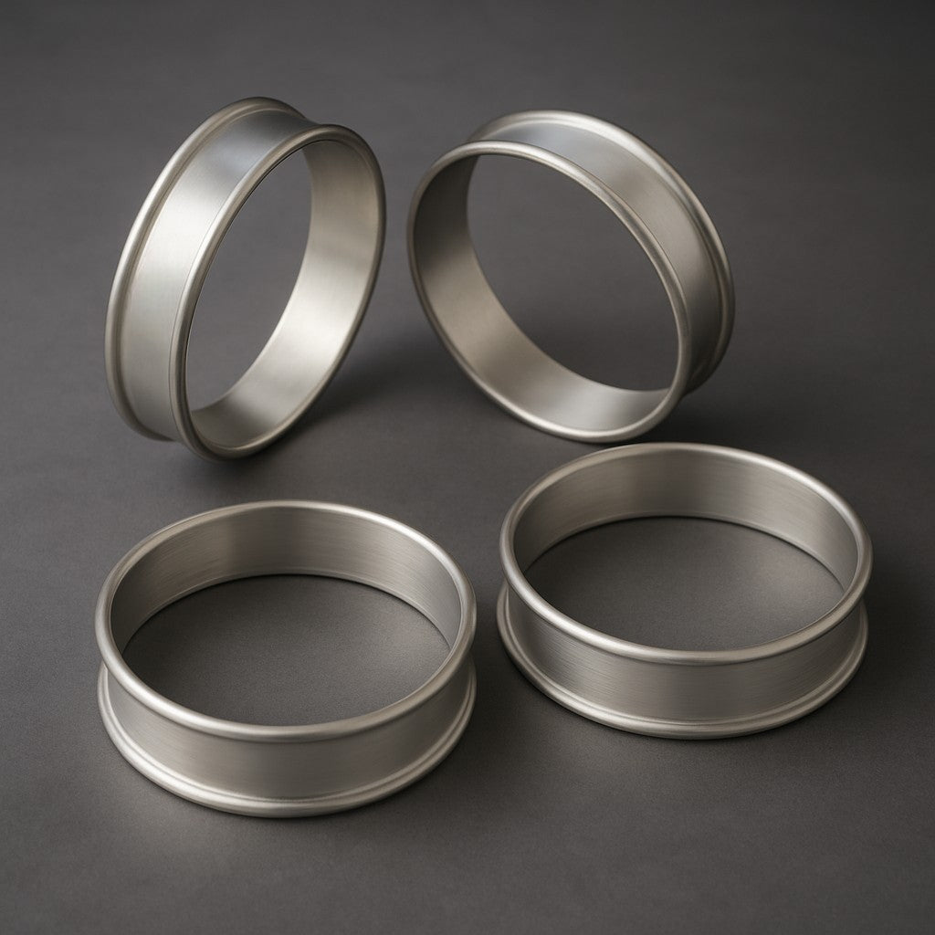 Aluminum Crumpet Rings, 85 x 20mm (4 pack) - Premium Home from Chabrias Ltd - Just £8.99! Shop now at Chabrias Ltd