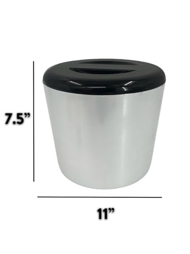 Chabrias Ice Bucket with Lid and Ice Tongs | Round & Double Walled Insulation | Perfect for Home Bars, Pubs, Restaurants, BBQs and Picnics - Premium Kitchen from Chabrias Ltd - Just £14.24! Shop now at Chabrias Ltd