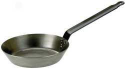 Samuel Groves Black Iron Frying Pan Round Lyonnaise Pan, Heavy Quality Steel, UK Made - Premium Kitchen from Samuel Groves - Just £22! Shop now at Chabrias Ltd