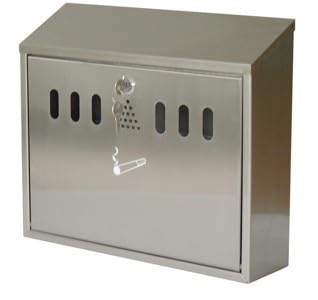 Wall Mounted Ashtray Weatherproof, Stainless Steel - Premium Home from Chabrias Ltd - Just £33.99! Shop now at Chabrias Ltd