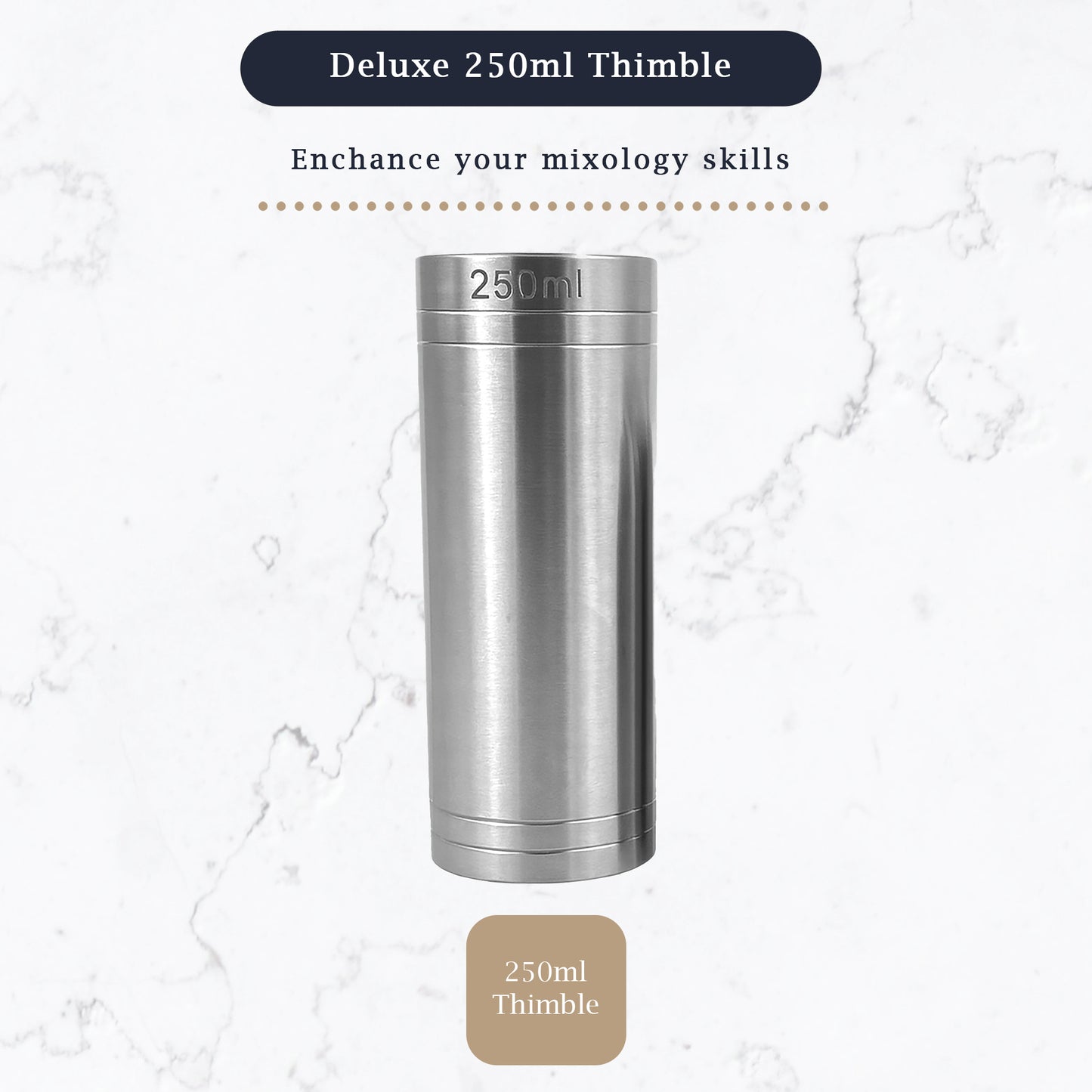 Stainless Steel 250ml Thimble Measure Government Stamped - Premium Kitchen from Chabrias Ltd - Just £6.99! Shop now at Chabrias Ltd