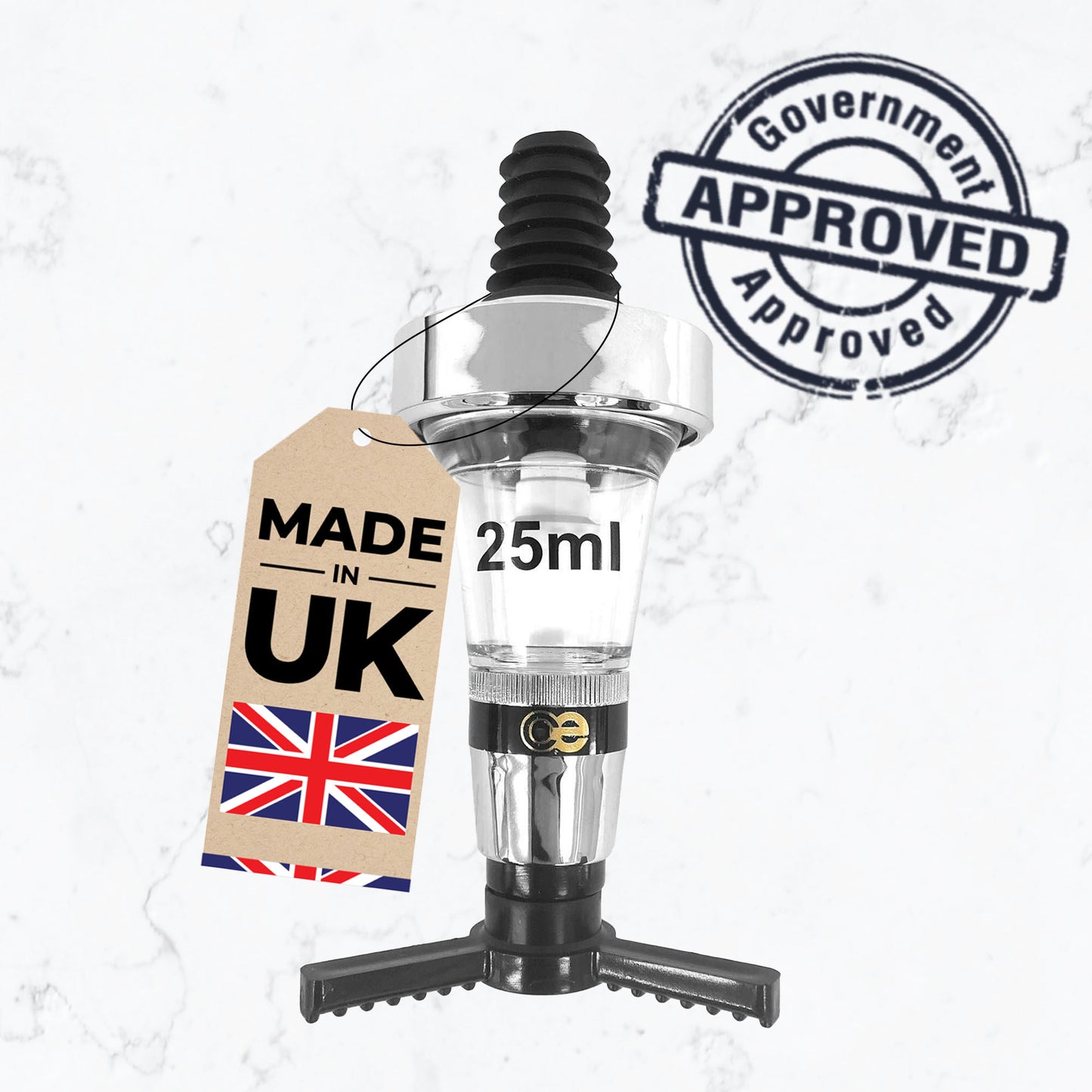 Bar Optic Measure, Traditional Chrome, 25ml - Premium Home from Chabrias Ltd - Just £7.99! Shop now at Chabrias Ltd
