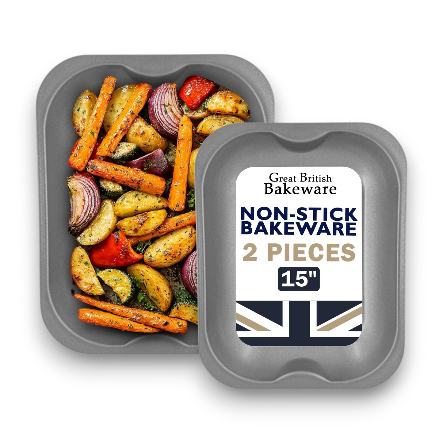 Non-Stick Roasting Baking Tray Large, 38cm - Premium Kitchen from Chabrias Ltd - Just £15.99! Shop now at Chabrias Ltd