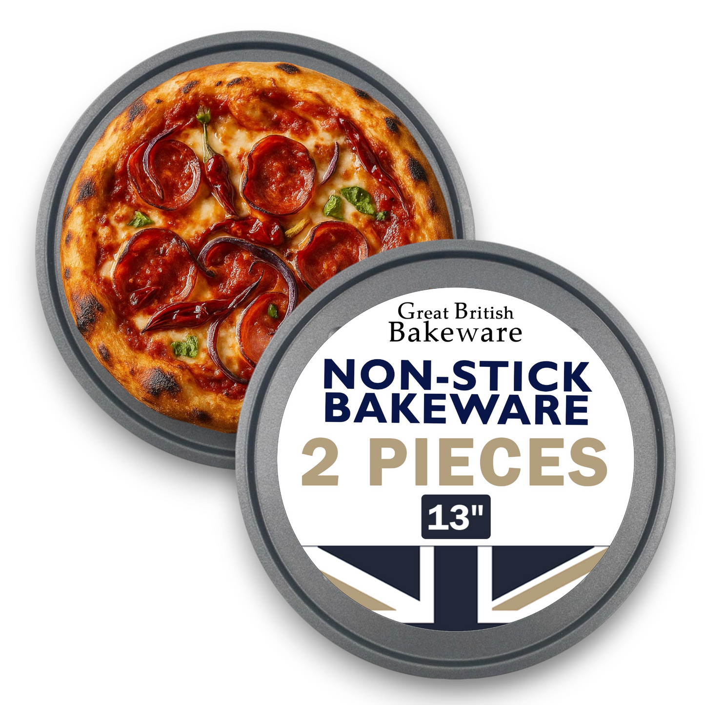 Non-Stick Oven Pizza Crisper, 33cm (2 piece) - Premium Home from Chabrias Ltd - Just £8.99! Shop now at Chabrias Ltd