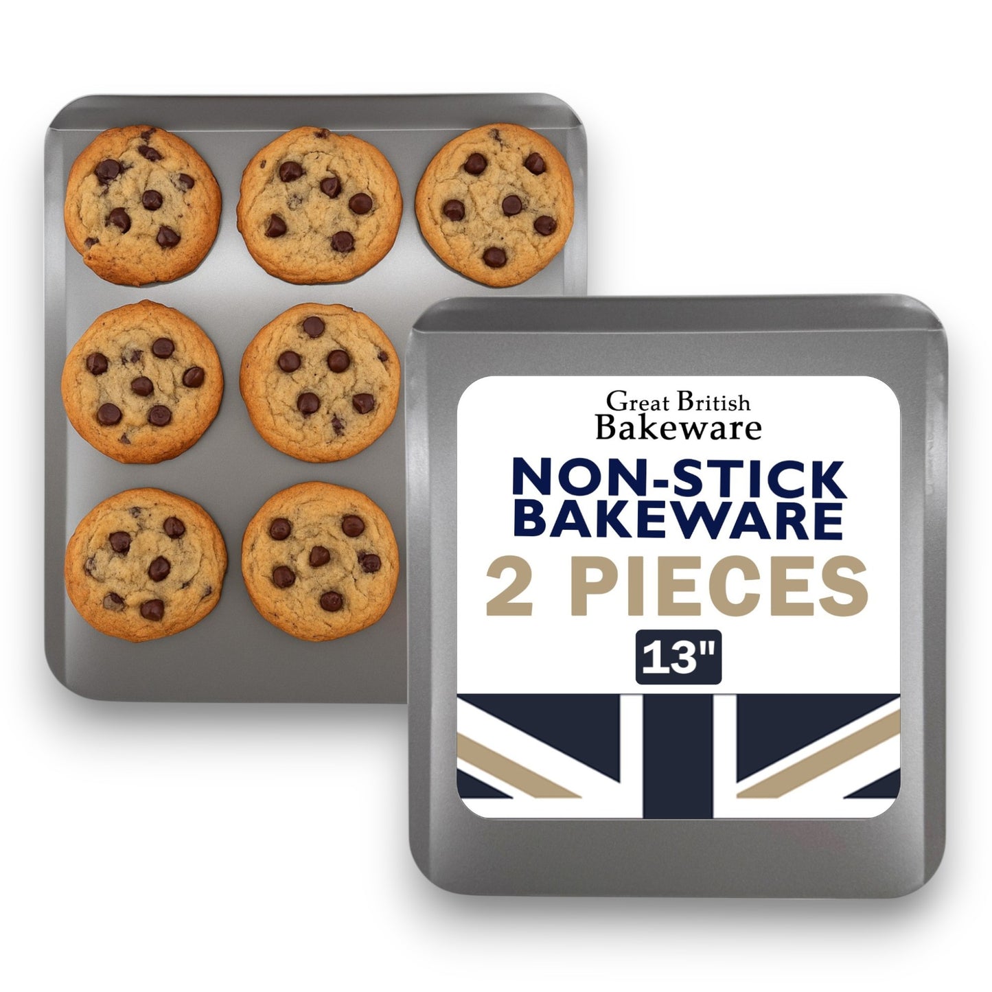Non-Stick Slide Off Baking Sheet, 33cm (2 piece) - Premium Kitchen from Chabrias Ltd - Just £11.99! Shop now at Chabrias Ltd