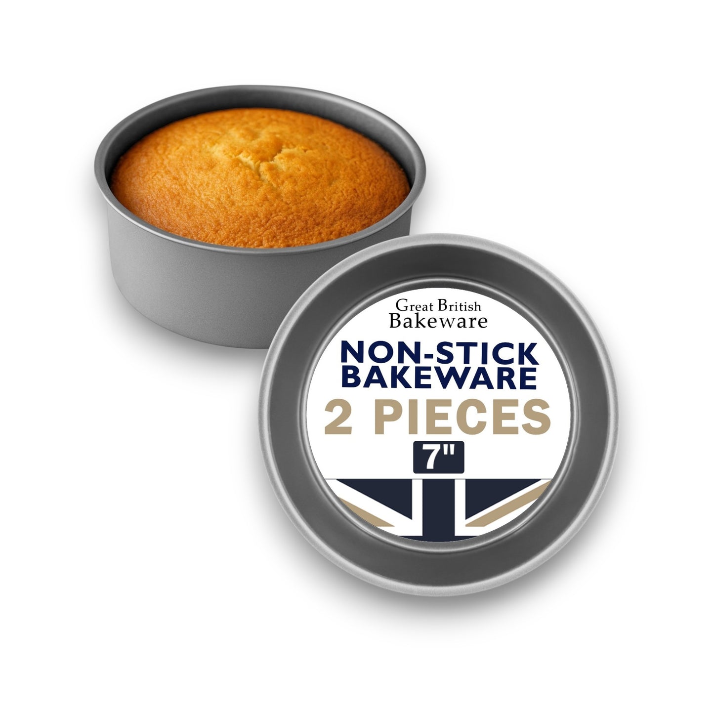 Non-Stick Round Cake Tin, Deep 18cm (2 piece) - Premium Kitchen from Chabrias Ltd - Just £9.99! Shop now at Chabrias Ltd