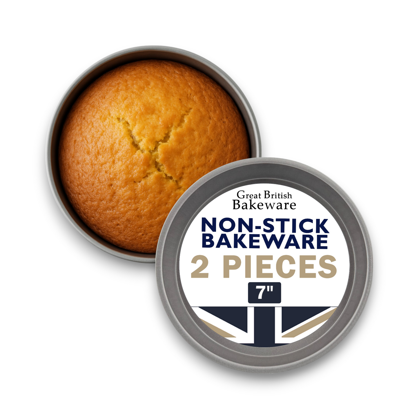 Non-Stick Sandwich Cake Tin, 7" (2 piece) - Premium Kitchen from Chabrias Ltd - Just £9.49! Shop now at Chabrias Ltd