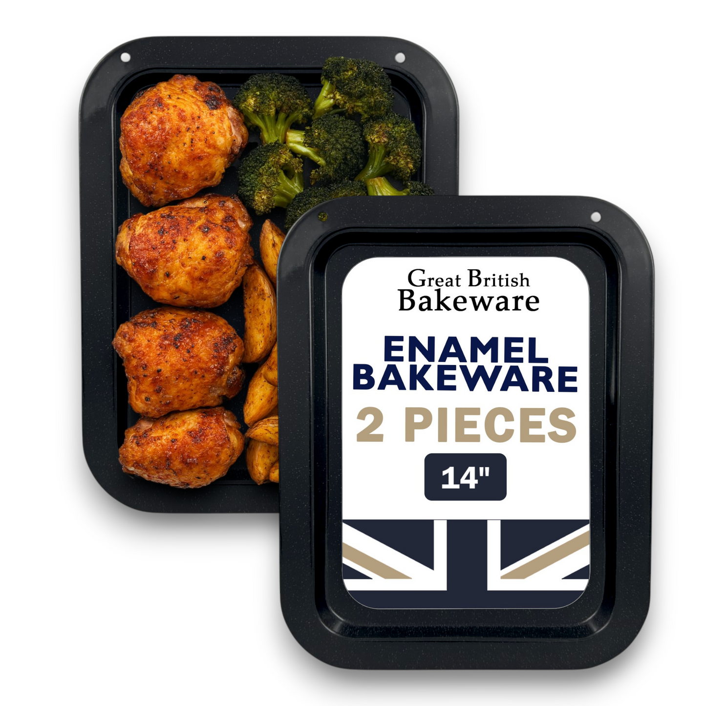 Vitreous Enamel Oven Tray, 36cm (2 piece) - Premium Home from Chabrias Ltd - Just £18.99! Shop now at Chabrias Ltd