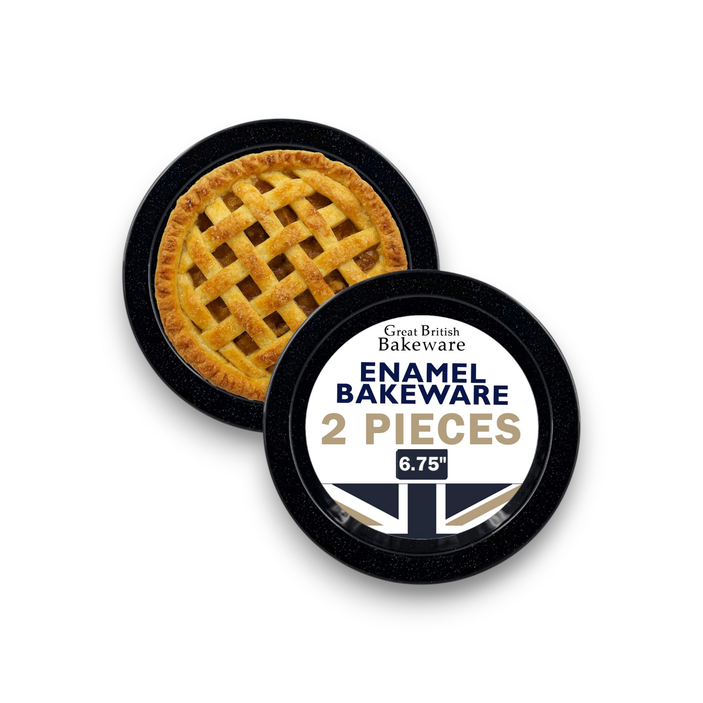 Vitreous Enamel Pie Dish, 6.75 Inch (2 piece) - Premium Kitchen from Chabrias Ltd - Just £12.99! Shop now at Chabrias Ltd