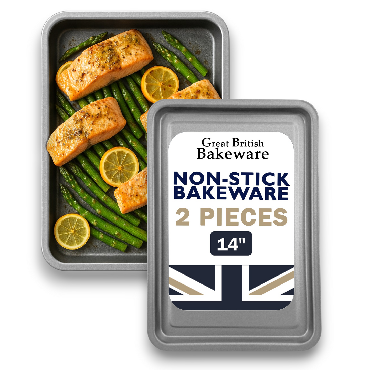 Non-Stick Oven Baking Tray Large, 35cm (2 piece) - Premium Kitchen from Chabrias Ltd - Just £9.99! Shop now at Chabrias Ltd