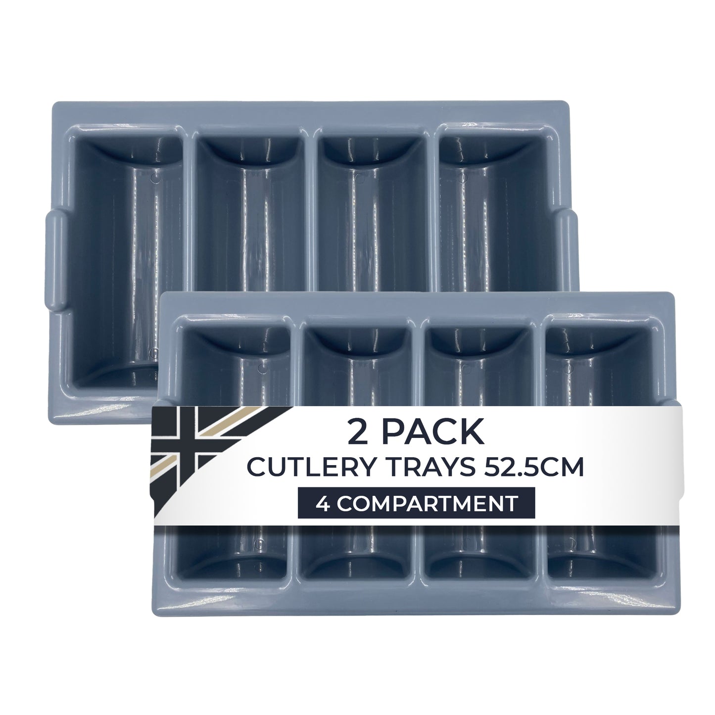Chabrias Ltd Durable 4 Compartment GN 1/1 Cutlery Tray - Restaurant Grade, Easy-to-Clean Organizer,Efficient Kitchen Storage in Restaurants, Schools, and Commercial Use