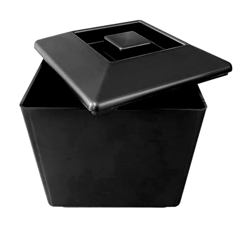 5 Litre Square Plastic Ice Bucket With Lid Double Walled Insulation Black - Premium Kitchen from Chabrias Ltd - Just £14.24! Shop now at Chabrias Ltd