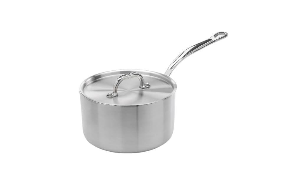 Samuel Groves Classic 18cm Non-Stick Stainless Steel Triply Saucepan with Lid UK Made - Premium Kitchen from Chabrias Ltd - Just £142.50! Shop now at Chabrias Ltd