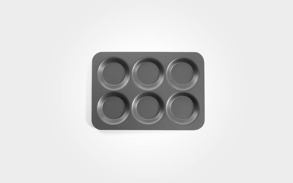 Hard Anodised 6-Hole Yorkshire Pudding Tray - Premium Kitchen from Mermaid - Just £39.99! Shop now at Chabrias Ltd