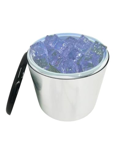 Chabrias Ice Bucket with Lid and Ice Tongs | Round & Double Walled Insulation | Perfect for Home Bars, Pubs, Restaurants, BBQs and Picnics - Premium Kitchen from Chabrias Ltd - Just £14.24! Shop now at Chabrias Ltd