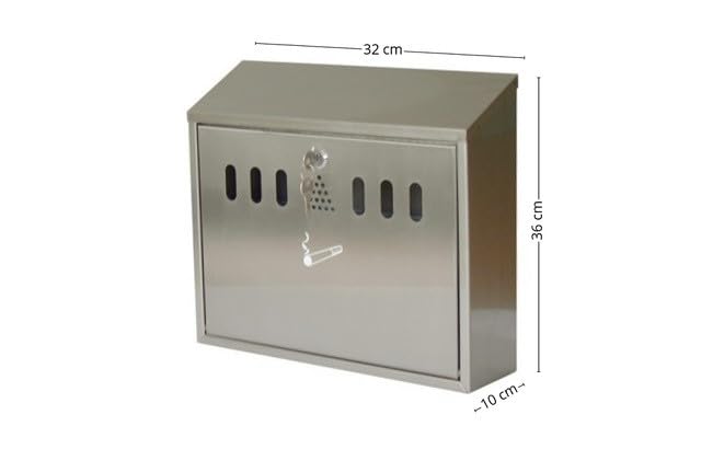 Wall Mounted Ashtray Weatherproof, Stainless Steel - Premium Home from Chabrias Ltd - Just £33.99! Shop now at Chabrias Ltd