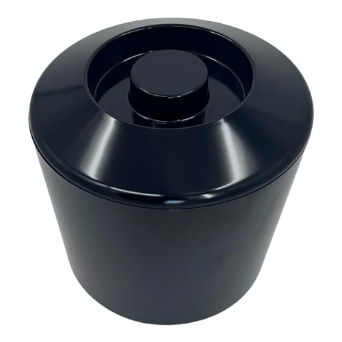 4 Litre Round Plastic Ice Bucket With Lid Double Walled Insulation Black - Premium Barware from Chabrias Ltd - Just £13.29! Shop now at Chabrias Ltd