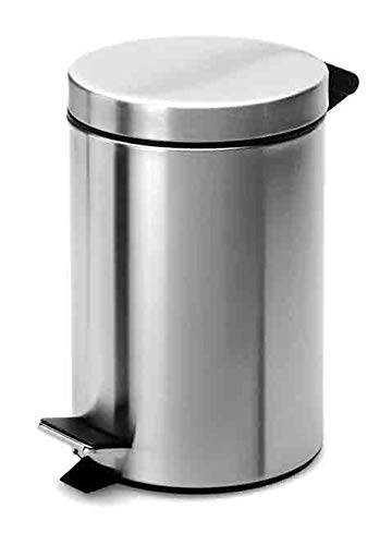Nexon SCM Group 3 litres Chromed Pedal Bin, Silver, 27 x 21 x 20 cm - Premium Home from Nexon SCM Group - Just £18.99! Shop now at Chabrias Ltd