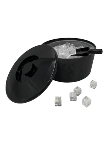 10 Litre Plastic Ice Bucket With Lid & Removable Draining Liner Black - Premium Home from Chabrias Ltd - Just £18.99! Shop now at Chabrias Ltd