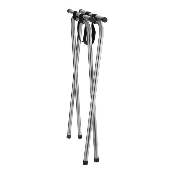 Chabrias 31" Folding Chrome Tray Stand - Stylish and Space-Saving Solution for Restaurants, Bars, and Events - Premium Home from Chabrias Ltd - Just £37.99! Shop now at Chabrias Ltd