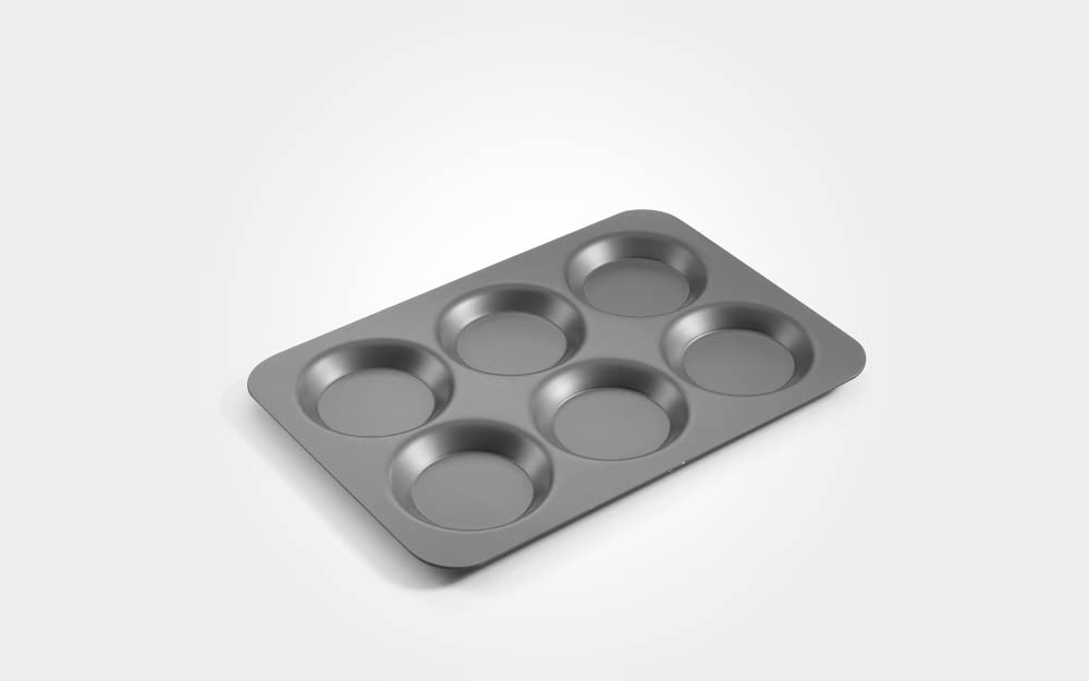 Hard Anodised 6-Hole Yorkshire Pudding Tray - Premium Kitchen from Mermaid - Just £39.99! Shop now at Chabrias Ltd