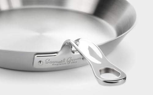 Samuel Groves - Classic Stainless Steel Tri-Ply Frying Pan - Rapid Heat Distribution - Suitable for All Hobs, Including Induction Made in England - Premium Kitchen from Samuel Groves - Just £66.50! Shop now at Chabrias Ltd