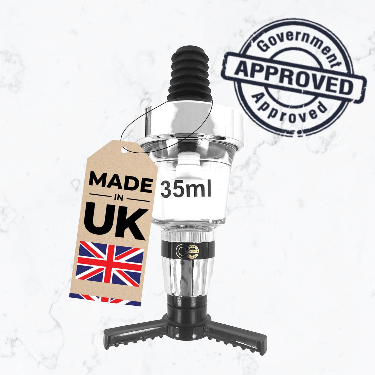 Bar Optic Measure, Traditional Chrome, 35ml - Premium Home from Chabrias Ltd - Just £7.99! Shop now at Chabrias Ltd