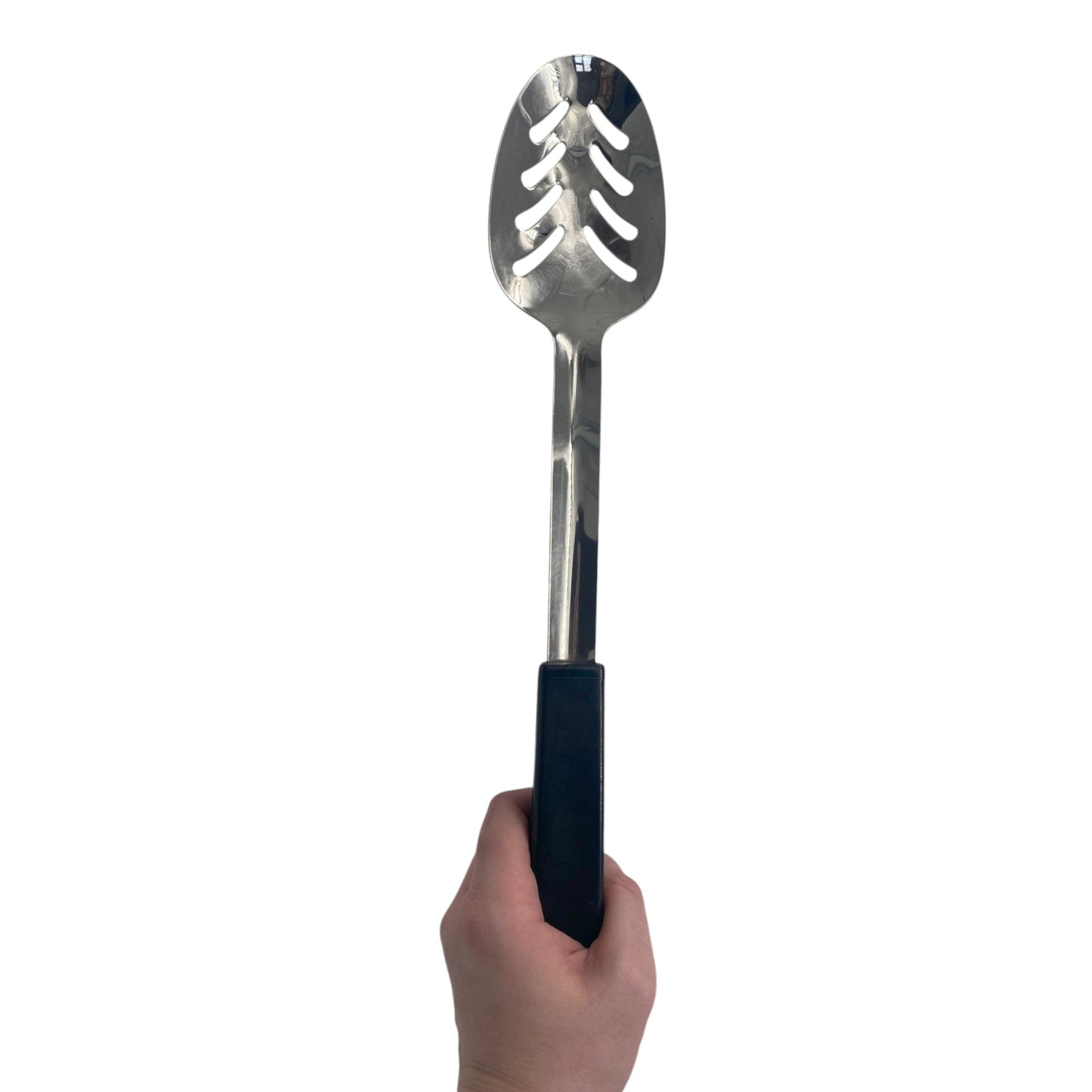 Le Buffet Slotted Scoop 9.5" – Stainless Steel with Heat-Resistant Handle (Black) - Premium Kitchen from Chabrias Ltd - Just £7.99! Shop now at Chabrias Ltd