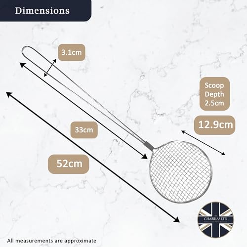 Samuel Groves Chip Basket, Wire Basket, Deep Frying Basket, Round Chip Basket, Draining Basket, Multi-Purpose Frying Baske, Blanching Basket - Premium Home from Samuel Groves - Just £7.59! Shop now at Chabrias Ltd
