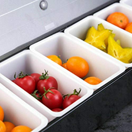 Chabrias Ltd 4 Compartment Plastic Condiment Dispenser | Serving Container Black | Bar Condiment Holder | Cocktail Garnish Tray - Premium Home from Chabrias Ltd - Just £14.72! Shop now at Chabrias Ltd
