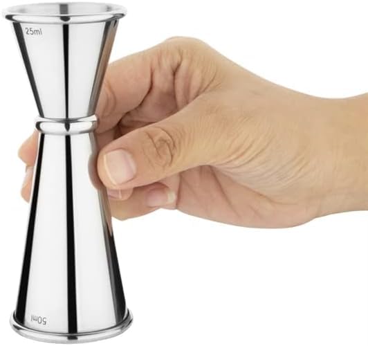 3-in-1 Stainless Steel Banded Jigger Measure (25,35,50ml) - Premium Kitchen from Chabrias Ltd - Just £7.59! Shop now at Chabrias Ltd