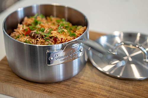 Samuel Groves Professional Grade Tri-Ply Stainless Steel Saucepan with Lid - Crafted in England for Exceptional Cooking Performance - Premium Kitchen from Samuel Groves - Just £93.10! Shop now at Chabrias Ltd