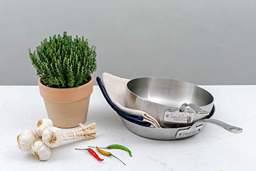 Samuel Groves - Classic Stainless Steel Tri-Ply Frying Pan - Rapid Heat Distribution - Suitable for All Hobs, Including Induction Made in England - Premium Kitchen from Samuel Groves - Just £66.50! Shop now at Chabrias Ltd