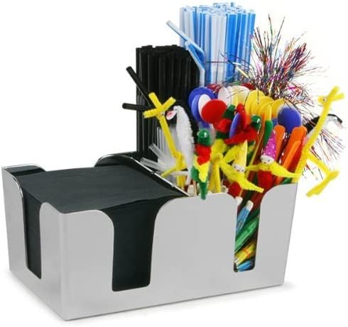 Classic Chrome Bar Caddy Organiser – Bar Tidy for Home & Pubs - Premium Kitchen from Chabrias Ltd - Just £10.99! Shop now at Chabrias Ltd
