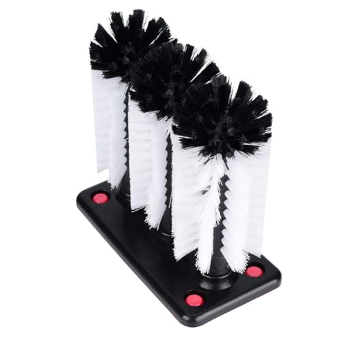 3 Brush Glass Washer with Suction Cup Base - Premium Home from Chabrias Ltd - Just £16.99! Shop now at Chabrias Ltd