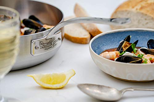 Samuel Groves - Stainless Steel Tri-Ply Chefs Pan, Suitable for All Hobs - Made in England - Premium Kitchen from Samuel Groves - Just £96.90! Shop now at Chabrias Ltd