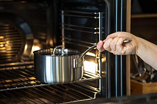 Samuel Groves Professional Grade Tri-Ply Stainless Steel Saucepan with Lid - Crafted in England for Exceptional Cooking Performance - Premium Kitchen from Samuel Groves - Just £93.10! Shop now at Chabrias Ltd