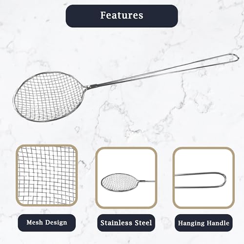 Samuel Groves Chip Basket, Wire Basket, Deep Frying Basket, Round Chip Basket, Draining Basket, Multi-Purpose Frying Baske, Blanching Basket - Premium Home from Samuel Groves - Just £7.59! Shop now at Chabrias Ltd