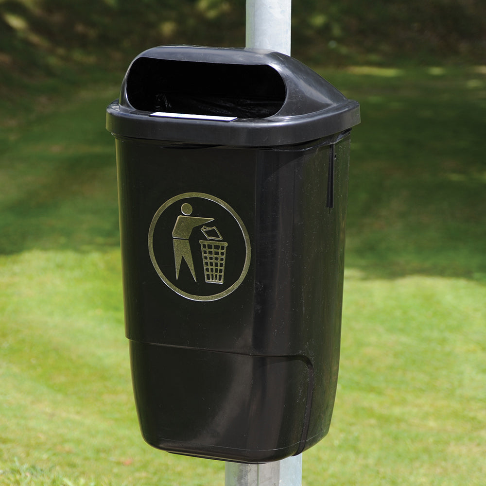 Wall Mounted Litter Bin, 50L - Premium Bins from Chabrias Ltd - Just £74.99! Shop now at Chabrias Ltd