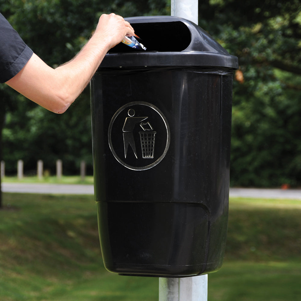 Wall Mounted Litter Bin, 50L - Premium Bins from Chabrias Ltd - Just £74.99! Shop now at Chabrias Ltd