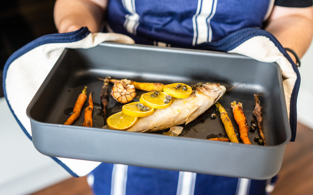 Hard Anodised Roasting Dish, 14" - Premium Home from Mermaid - Just £46.99! Shop now at Chabrias Ltd