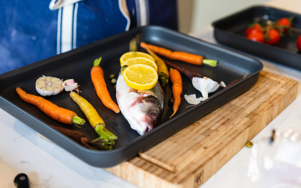 Hard Anodised Shallow Roasting Dish, 14" - Premium Home from Mermaid - Just £48.99! Shop now at Chabrias Ltd